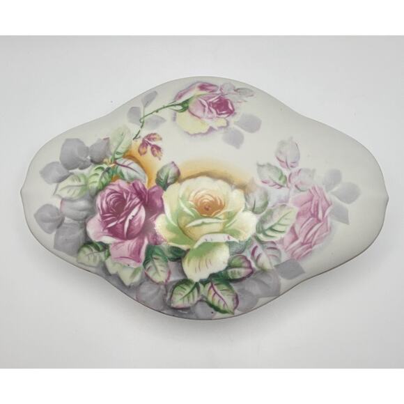 Wild Roses ARNART Blue Crossed Arrows Floral Beautiful Trinket Box 8” x 5” x 1.5 - Picture 1 of 16